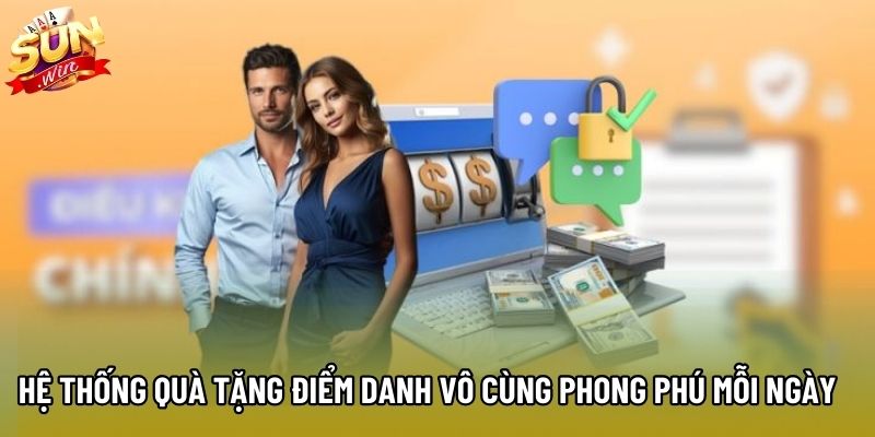 Hệ thống quà tặng điểm danh vô cùng phong phú mỗi ngày Hệ thống quà tặng điểm danh vô cùng phong phú mỗi ngày