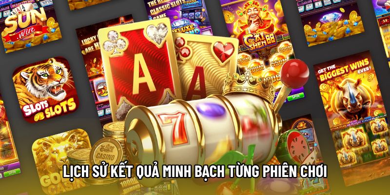 Lịch sử kết quả minh bạch từng phiên chơi Lịch sử kết quả minh bạch từng phiên chơi